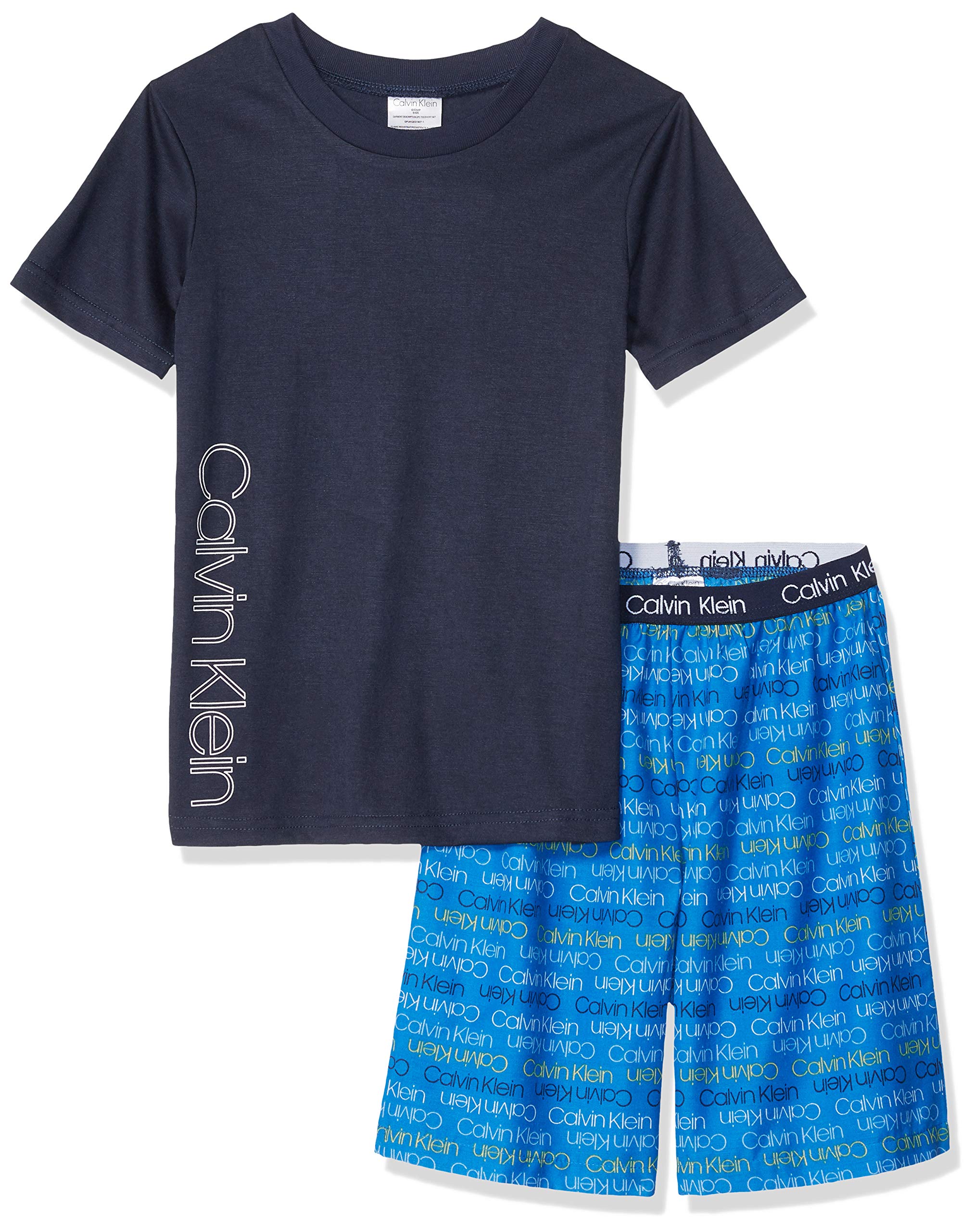 Calvin Klein Boys' Two Piece Sleepwear Top and Bottom Pajama Set